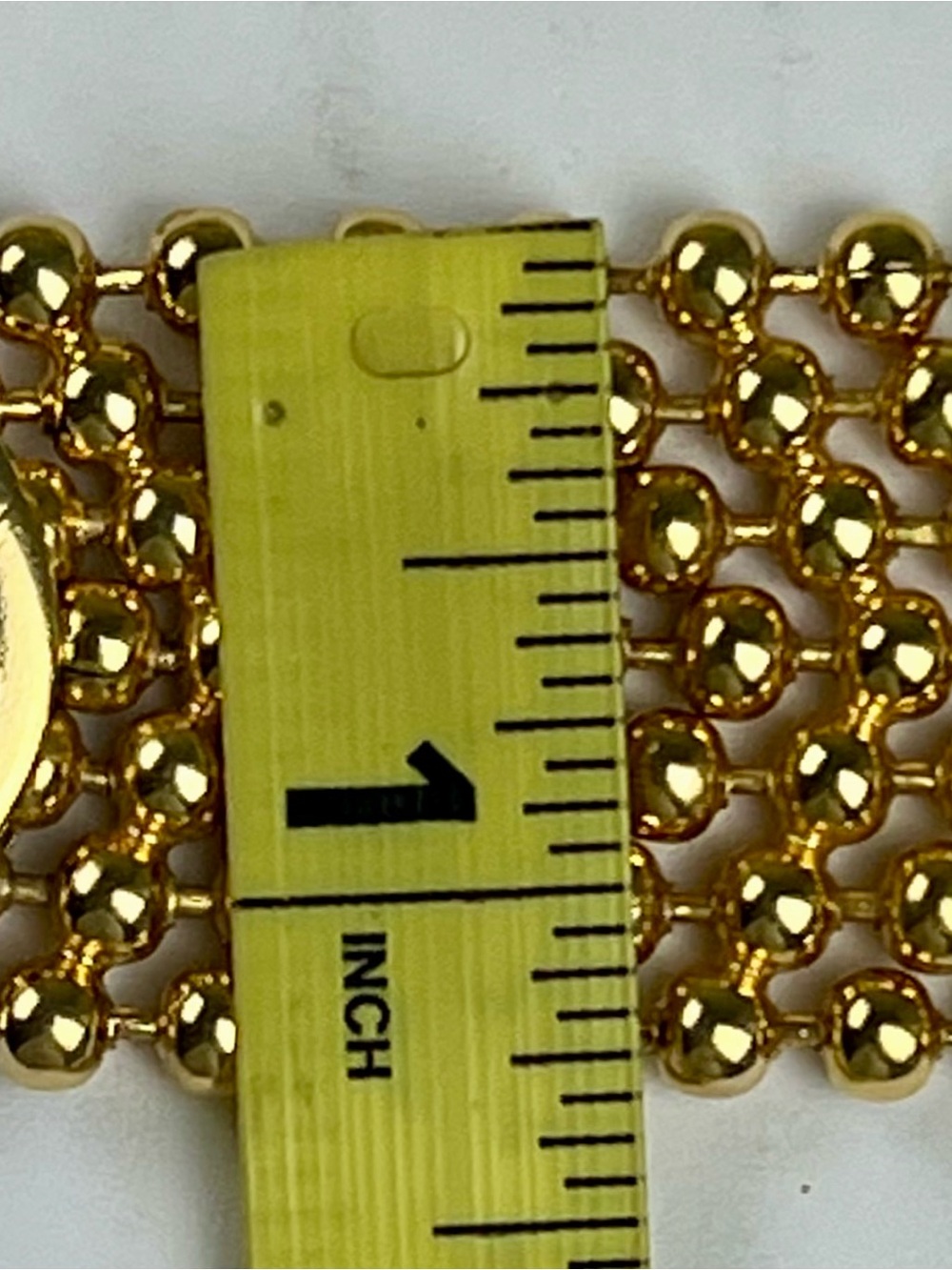 Rare Vintage Christian Dior 7-Strand Gold Tone 1990's Bracelet - Picture 9 of 12